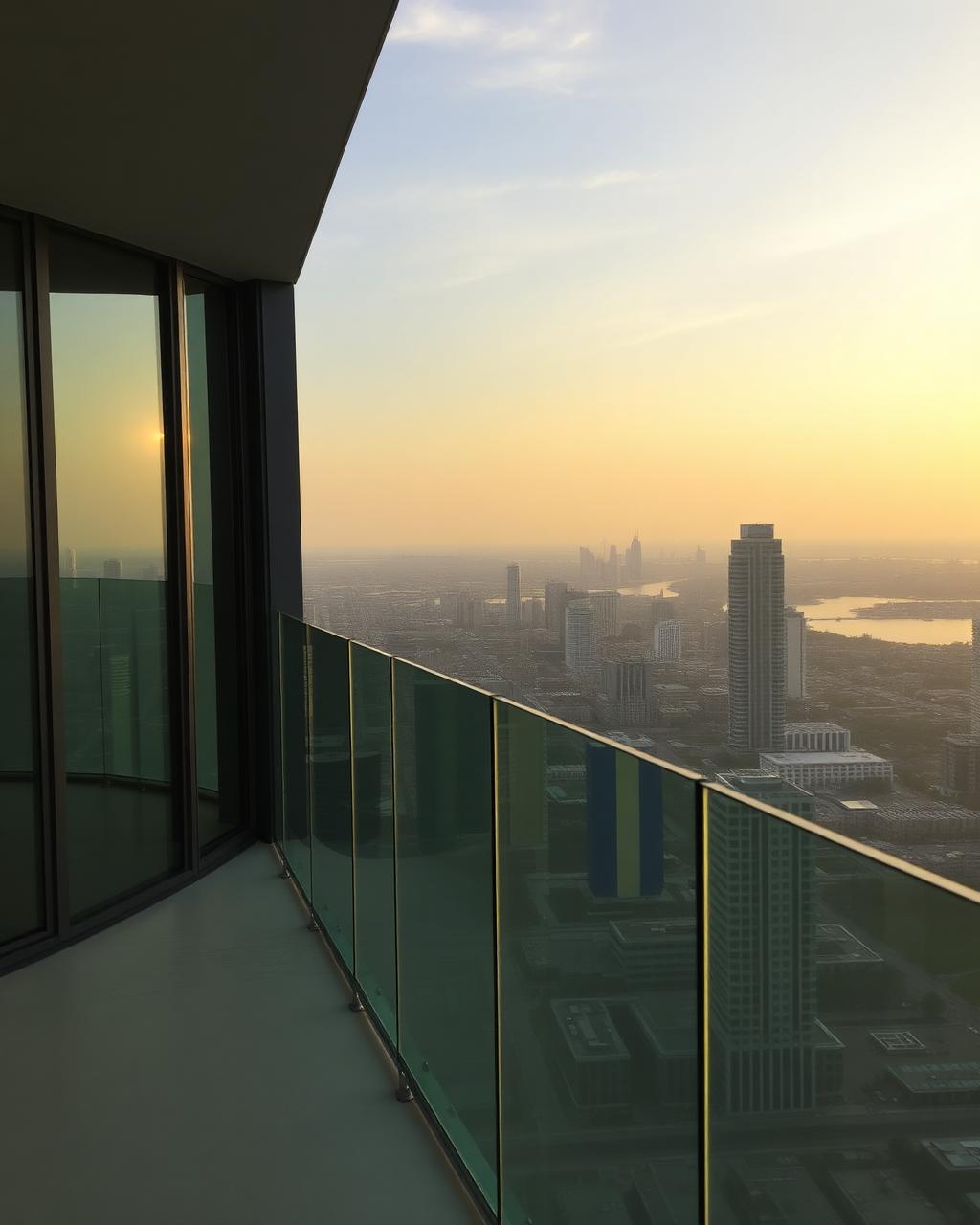High-rise balcony glazing